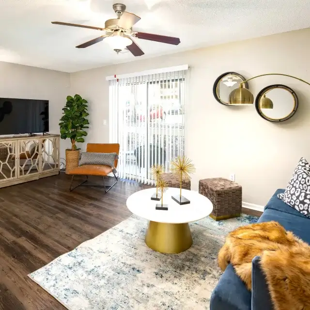 the mark at riverdale living room balcony
